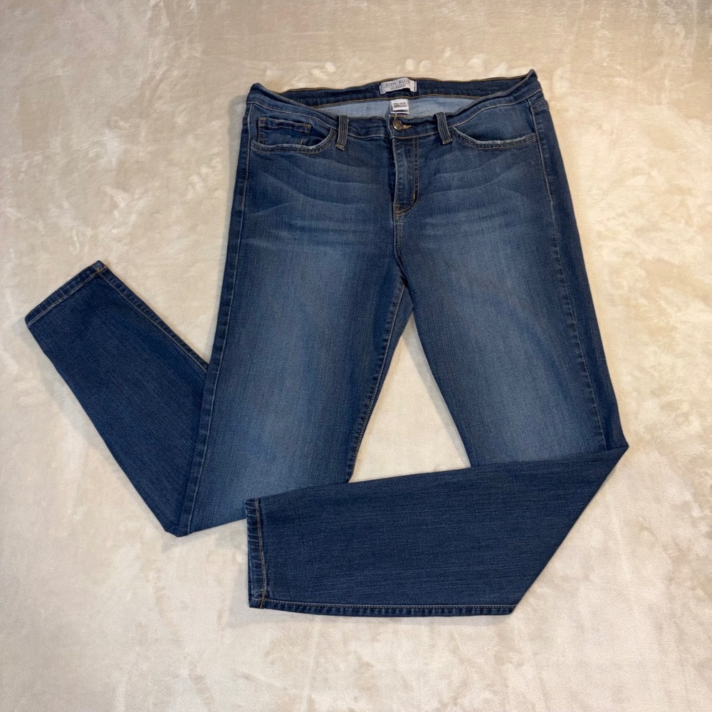 Judy Blue Skinny Jeans Dark Wash Stretch Denim Size 15/32 Style 8390 Made in USA